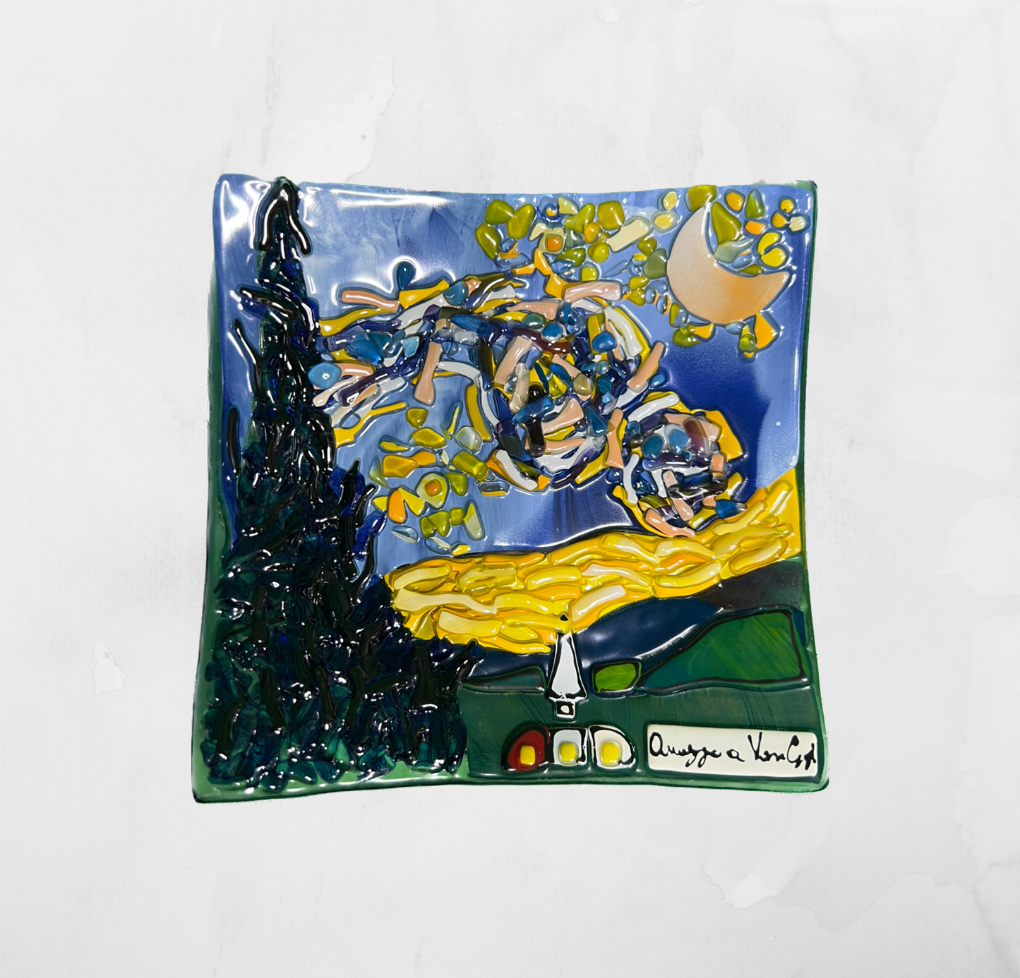 Van Gogh - The Starry night - Table top square plate