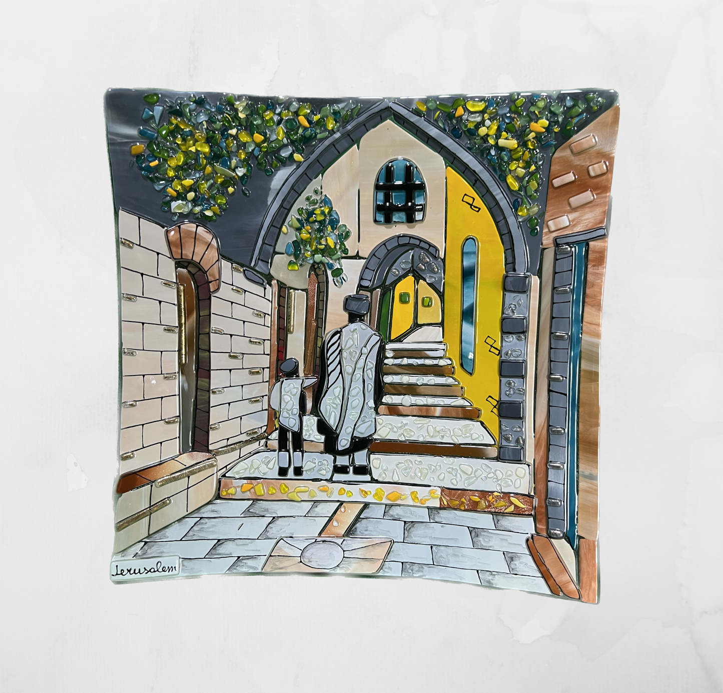 Jerusalem - Father and son Jerusalem - Table-top square plate