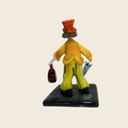 Sculpture - Figurines - Clown - Clown with closed blue umbrella - Murano Art Italy