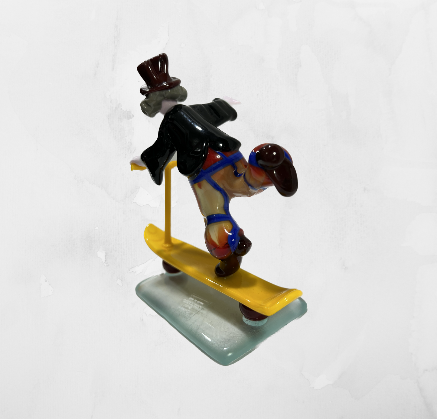 Sculpture - Figurines - Clown - Clown with scooter yellow