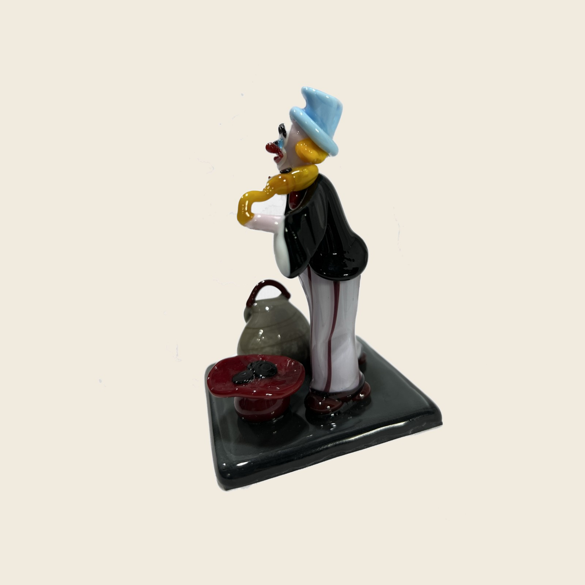 Sculpture - Figurines - Clown - Clown with violin - Murano Art Italy