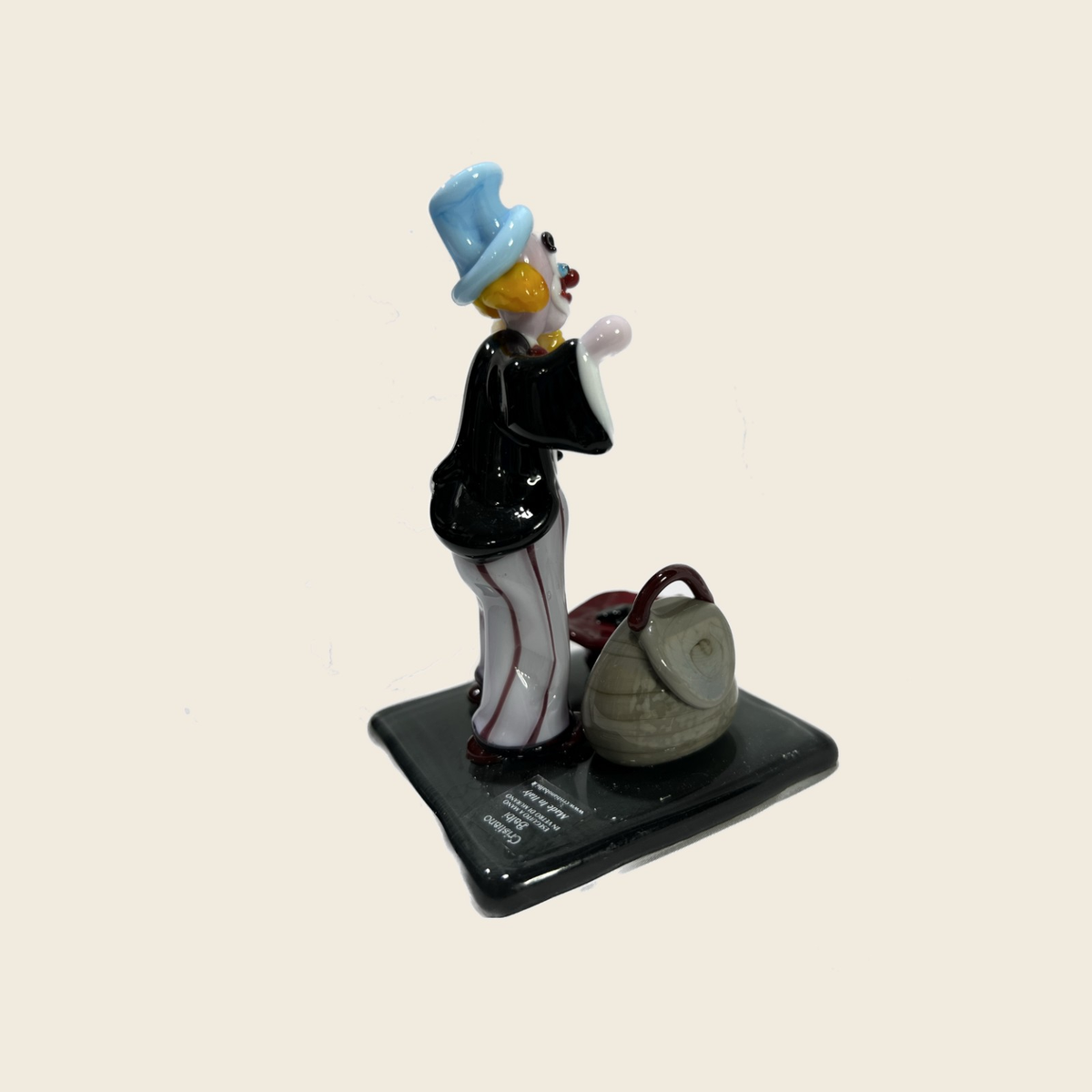 Sculpture - Figurines - Clown - Clown with violin - Murano Art Italy