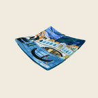 Venice Rialto Bridge Square Plate – detail 2, handmade Murano glass