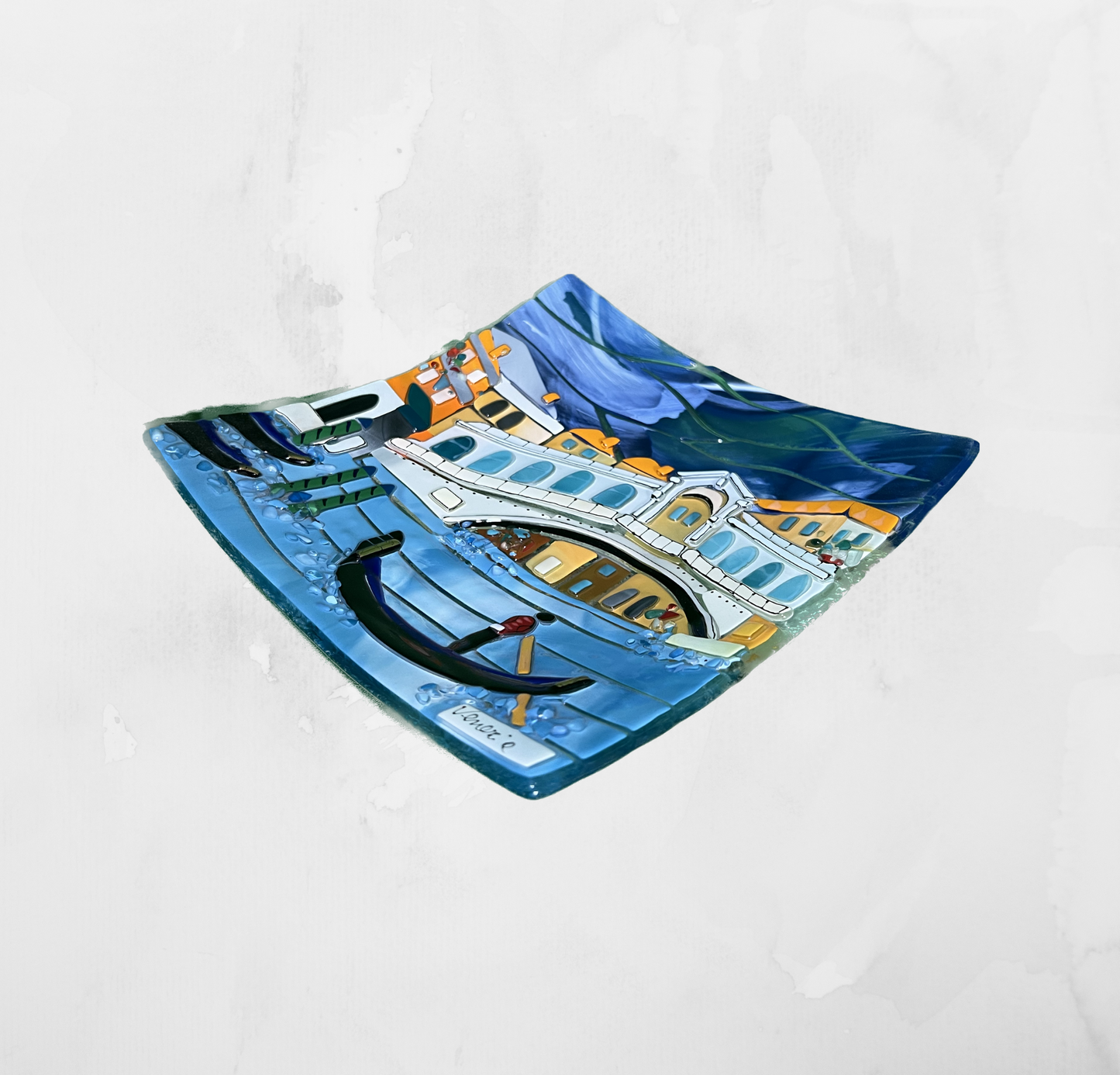 Landscapes - The Rialto Bridge Venice - Table-top square plate