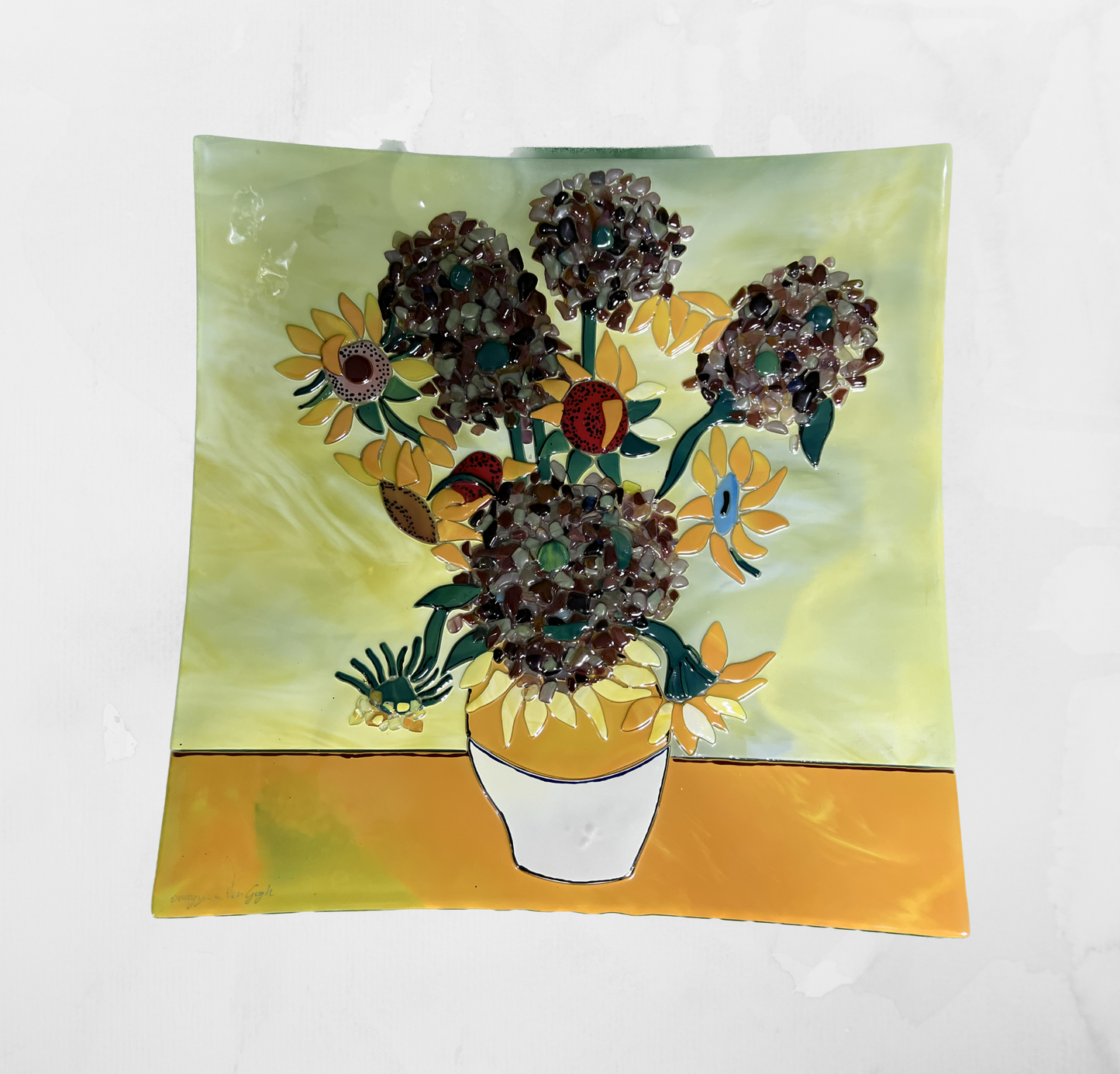 Van Gogh - The sunflowers - Table-top square plate