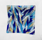 Centerpiece - Plates, pocket emptier - Lux - Blue - Table-top square plate - Murano Art Italy