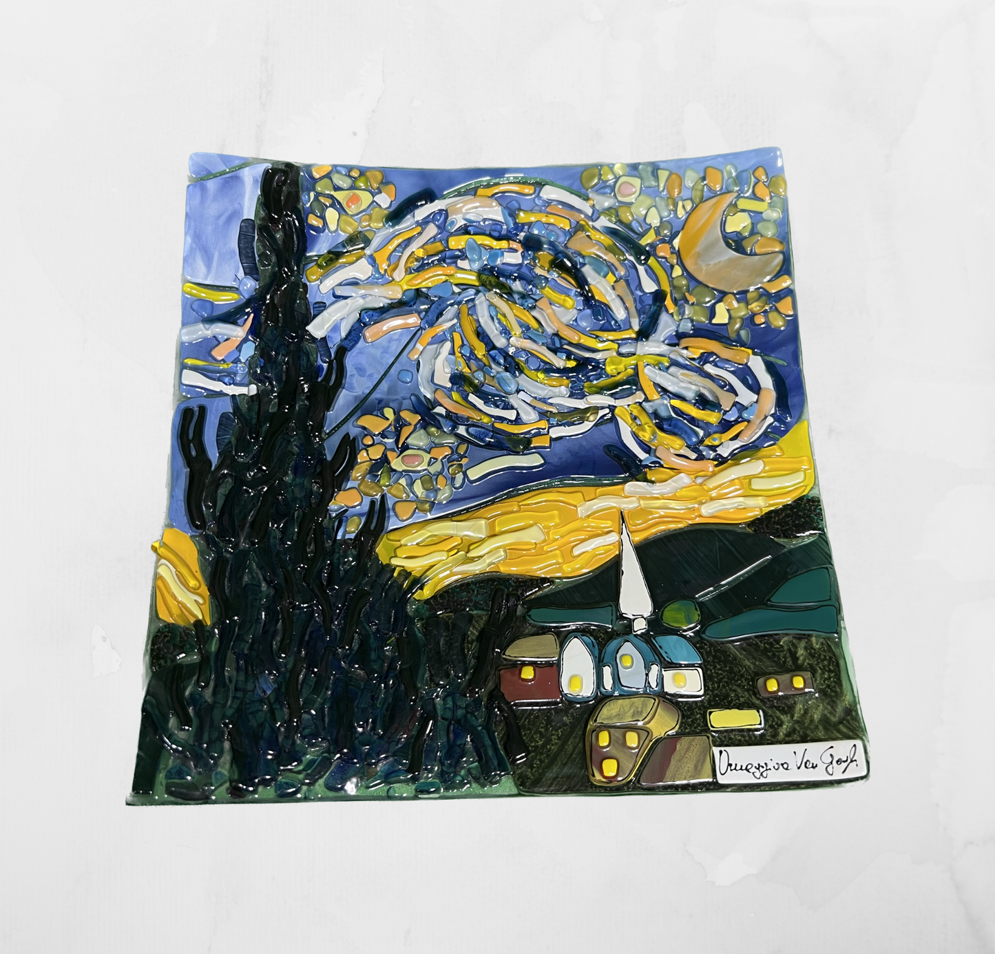 Van Gogh - The Starry night - Table top square plate