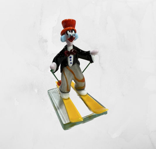 Sculpture - Figurines - Clown - Clown with skis