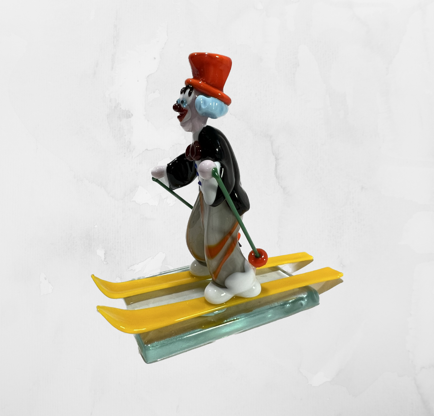 Sculpture - Figurines - Clown - Clown with skis