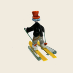 Sculpture - Figurines - Clown - Clown with skis - Murano Art Italy