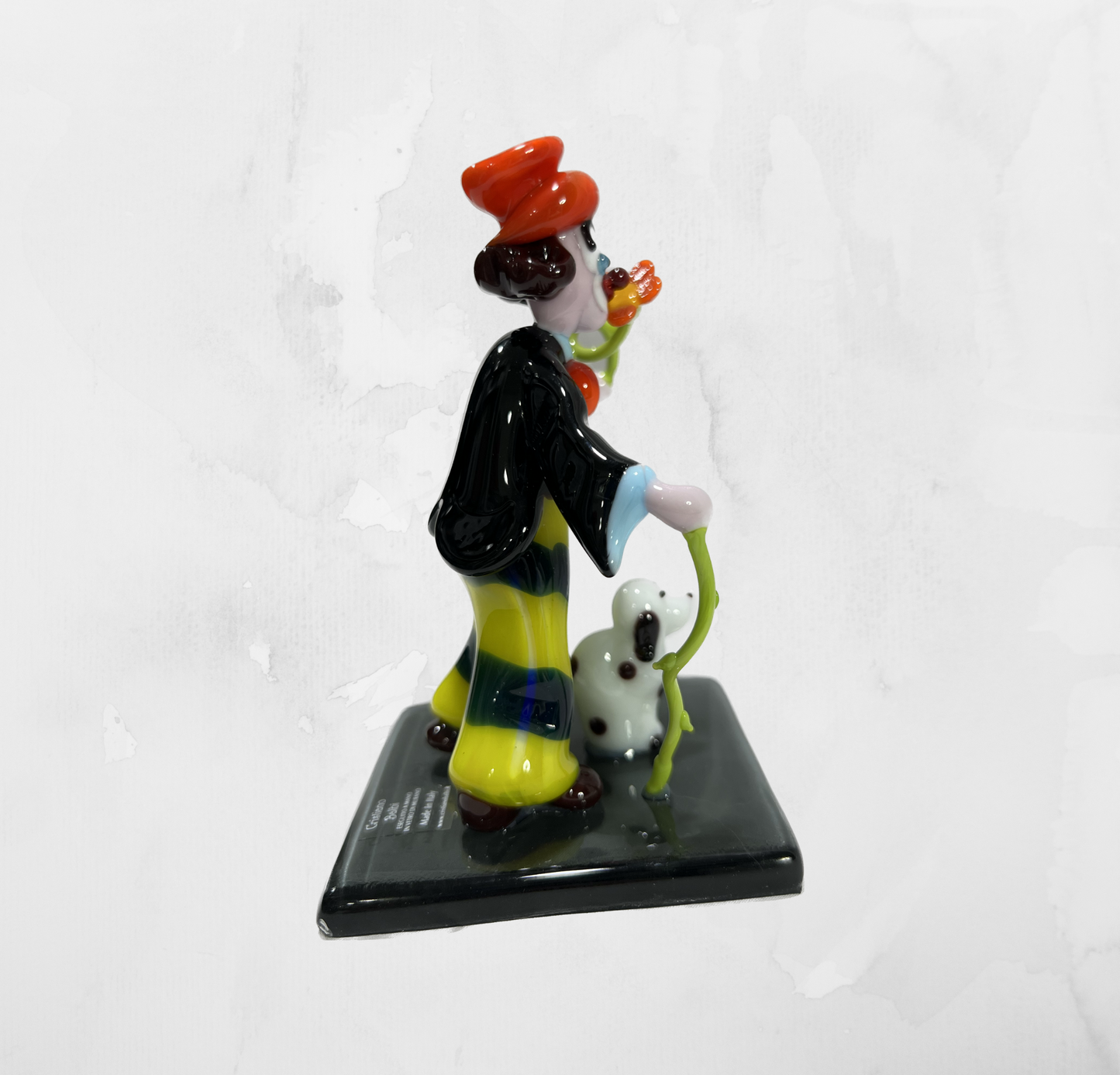 Sculpture - Figurines - Clown - Clown with flower and dog