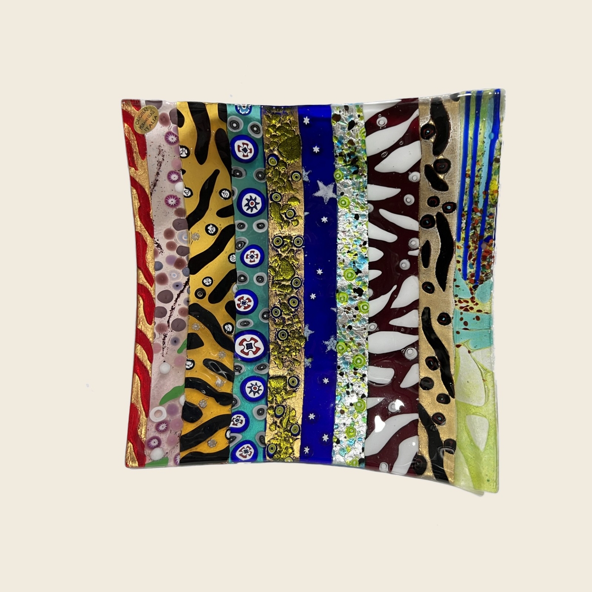 Centerpiece - Plates, pocket emptier - Fantasy - Table-top square plate - Murano Art Italy