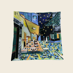 Van Gogh - The cafè terrace at night - Table-top square plate - Murano Art Italy