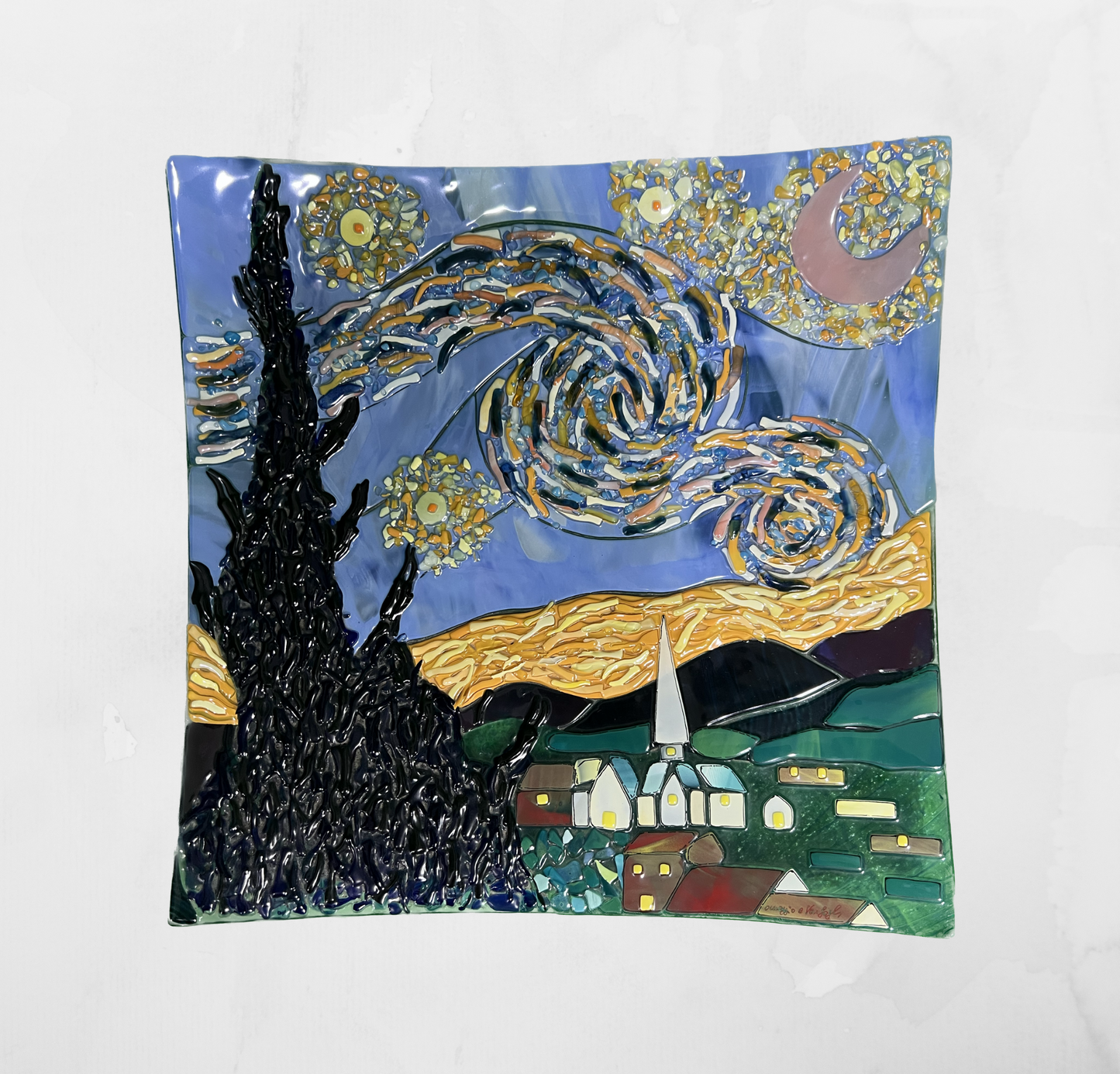 Van Gogh - The Starry night - Table top square plate