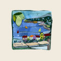 Landscapes - Sorrento - Table-top square plate - Murano Art Italy