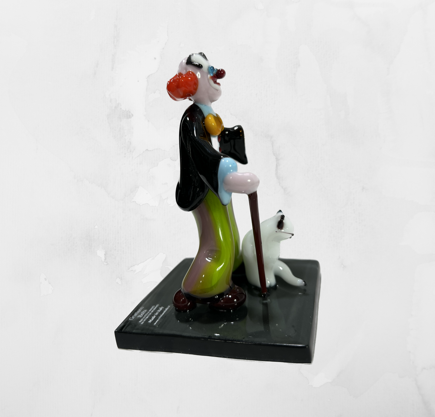 Sculpture - Figurines - Clown - Clown with beer and cat