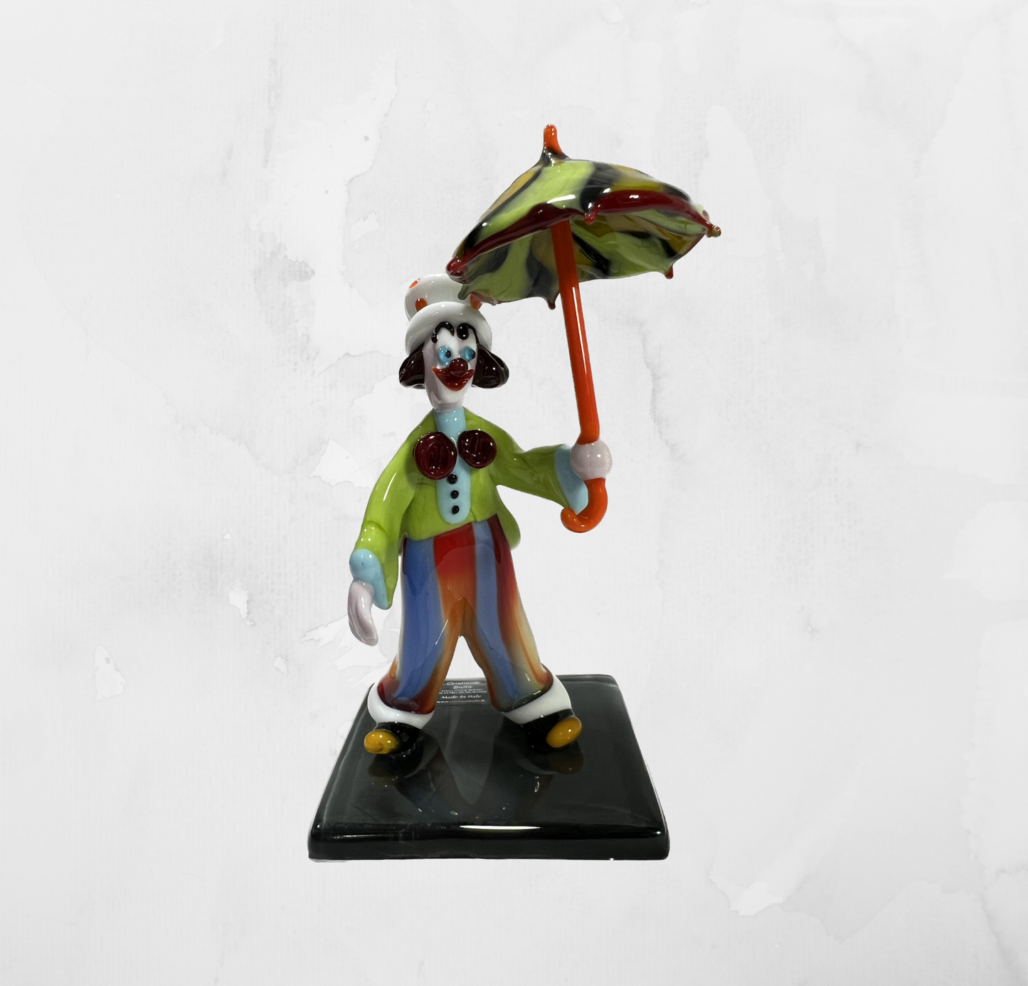 Sculpture - Figurines - Clown - Clown with open umbrella