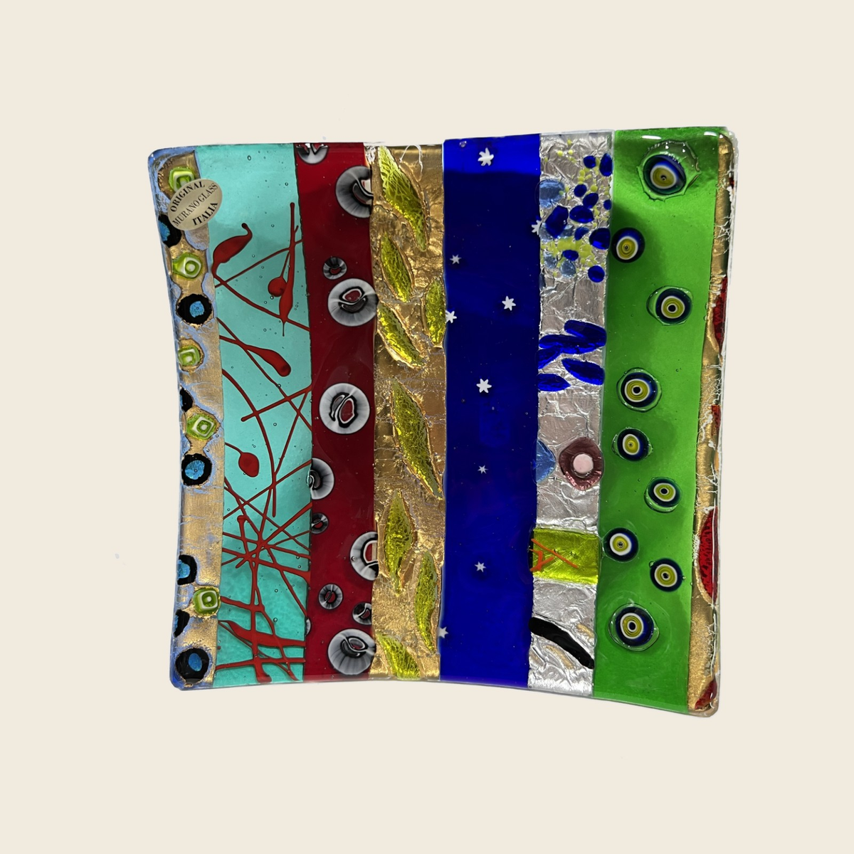 Centerpiece - Plates, pocket emptier - Fantasy - Table-top square plate - Murano Art Italy