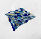 Centerpiece - Plates, pocket emptier - Lux - Blue - Table-top "Handkerchief" - Murano Art Italy