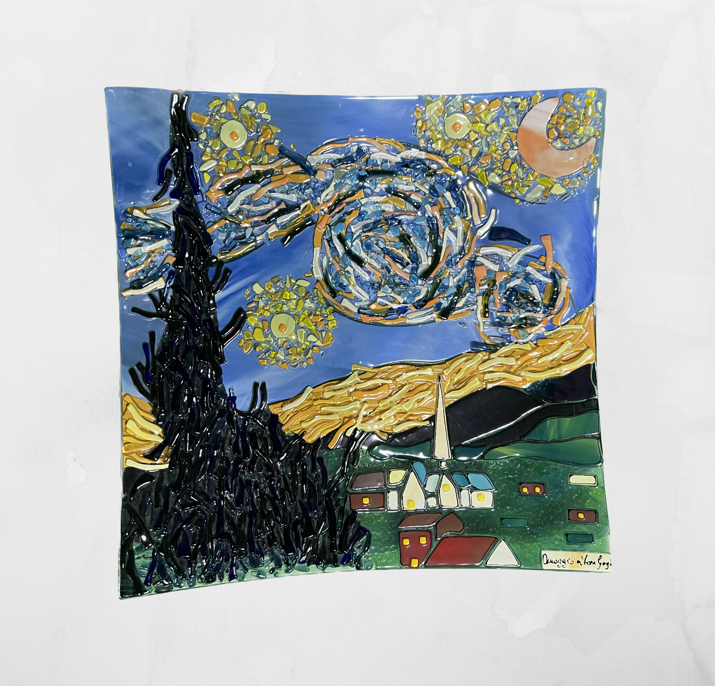 Van Gogh - The Starry night - Table top square plate