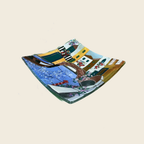 Venice Canal Square Plate – detail 2, handmade Murano glass