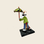 Sculpture - Figurines - Clown - Clown with open umbrella - Murano Art Italy