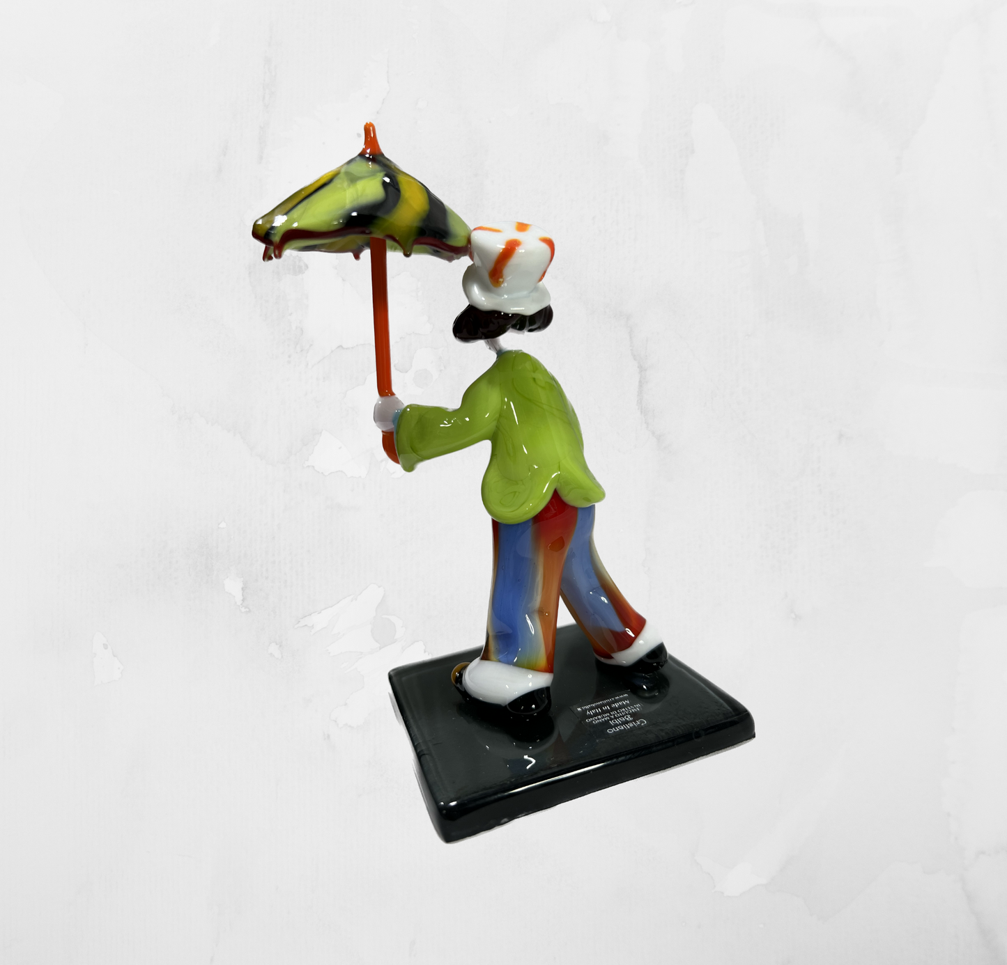 Sculpture - Figurines - Clown - Clown with open umbrella