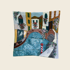 Venice Canal Square Plate – detail 3, handmade Murano glass