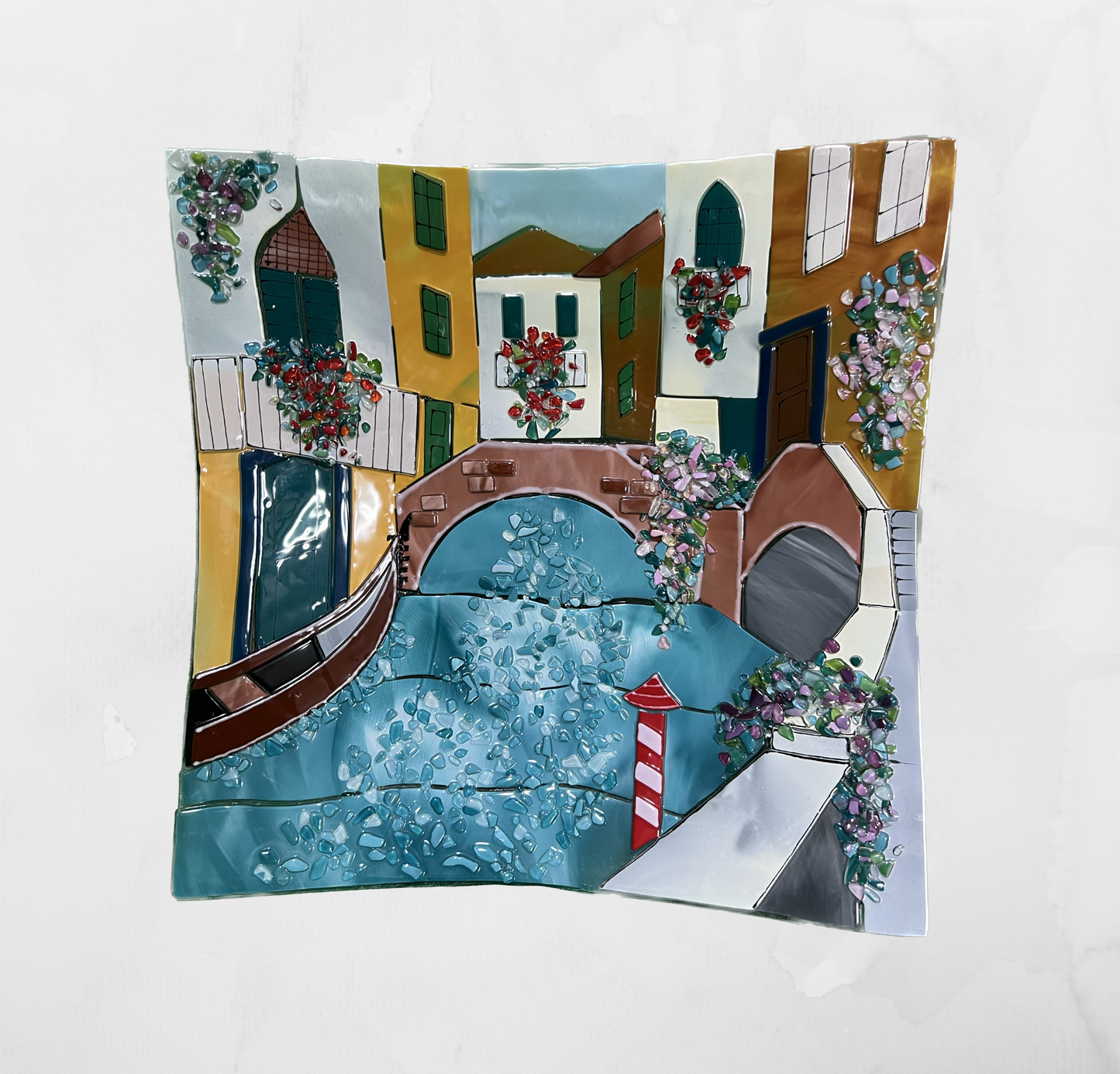 Landscapes - The canal of Venice - Table-top square plate