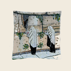 Jerusalem Prayer at the Kotel Square Plate – detail 2, handmade Murano glass