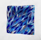 Centerpiece - Plates, pocket emptier - Lux - Blue - Table-top "Handkerchief" - Murano Art Italy