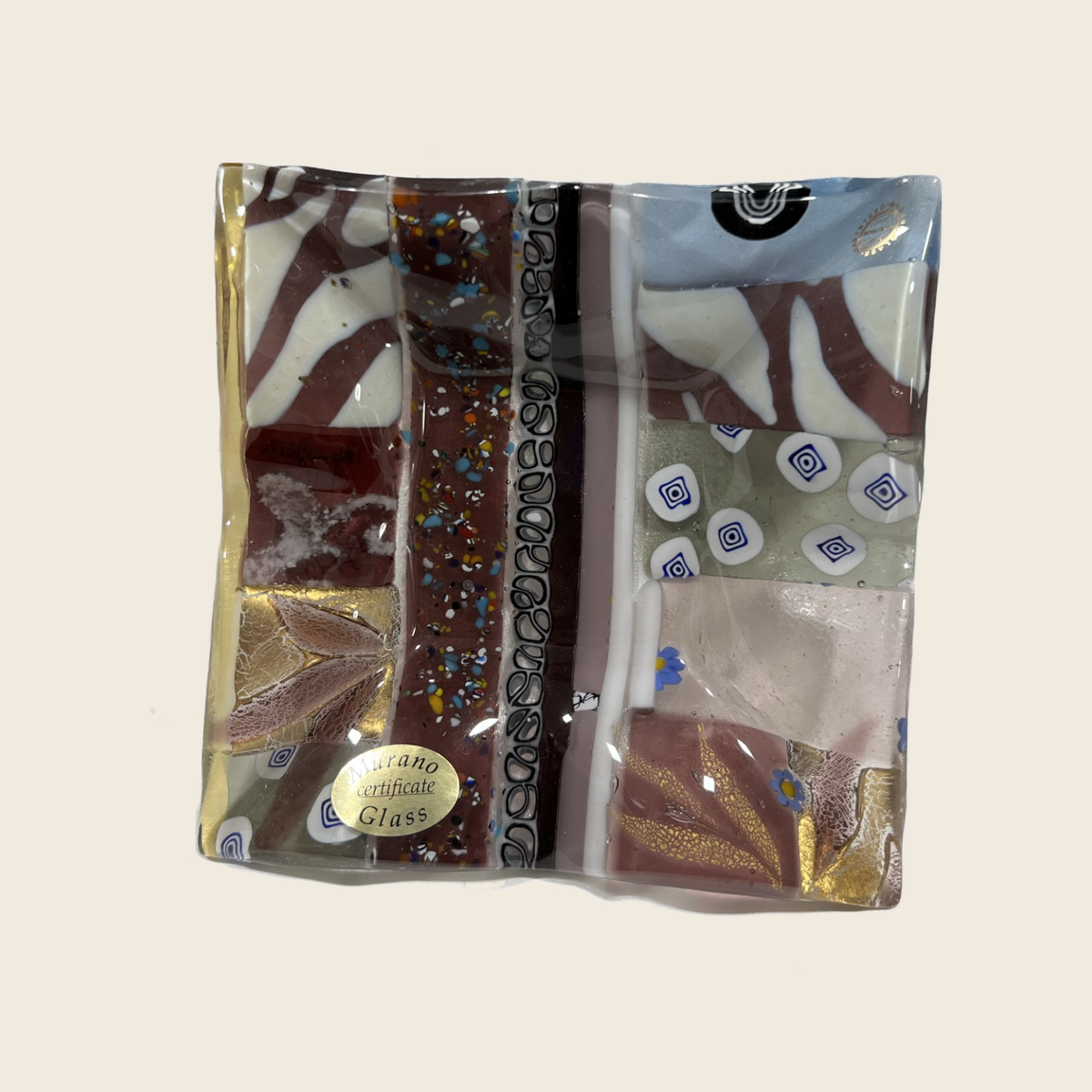 Centerpiece - Plates, pocket emptier - Ginevra - Amethyst - Table-top "Handkerchief" - Murano Art Italy
