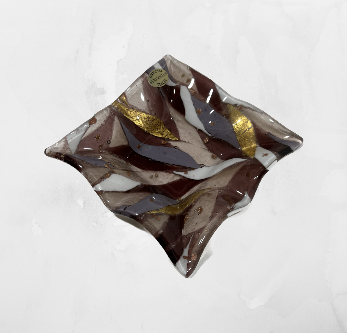 Centerpiece - Plates, pocket emptier - Lux - Amethyst - Table-top "Handkerchief" - Murano Art Italy