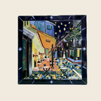 Van Gogh - The cafè terrace at night - Clock - Murano Art Italy