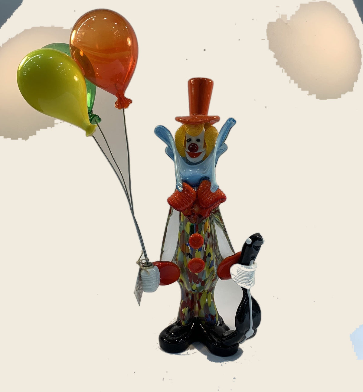 Sculpture - Figurines - Clown - Clown with baloons (36 cm.) - Murano Art Italy