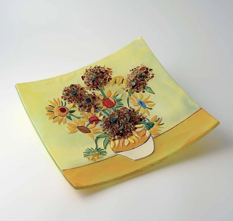 Van Gogh - The sunflowers - Table-top square plate