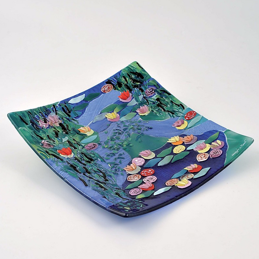 Monet - Water lilies - Table-top square plate