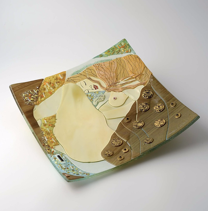 Klimt - Danae - Table-top square plate