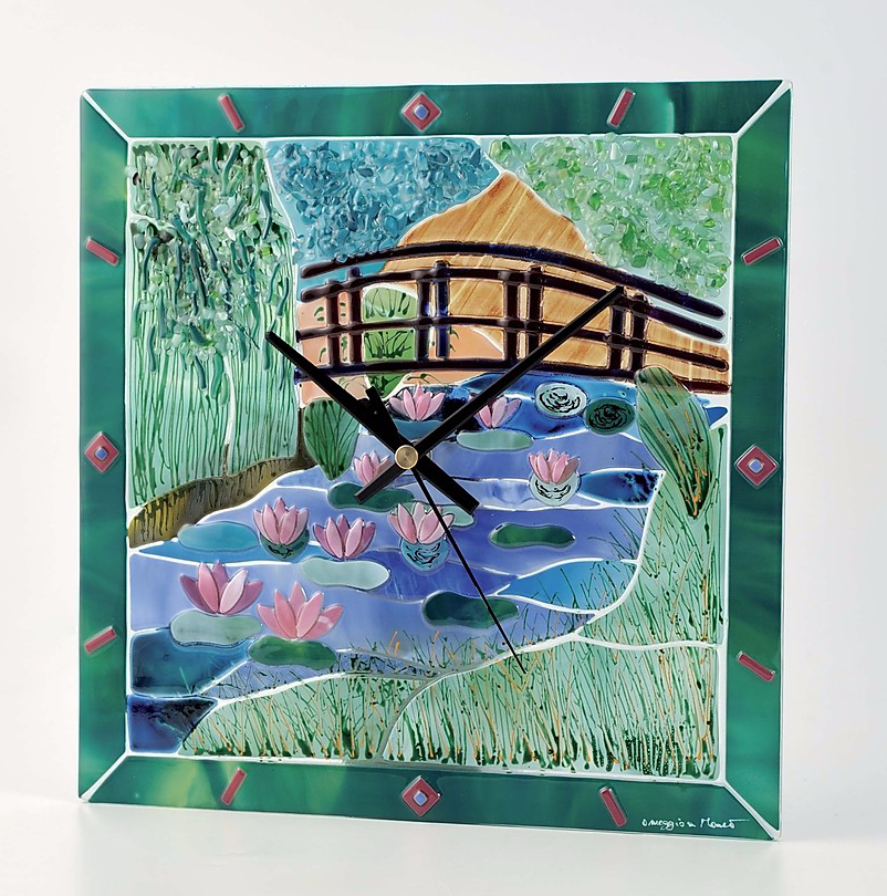 Monet - The bridge - Clock