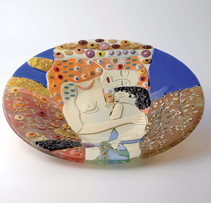 Klimt - The three ages of the woman - Table-top round plate