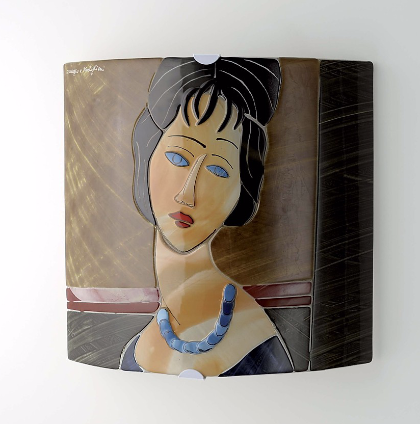 Modigliani - Jeanne Hébuterne with necklace - Applique|Wall mounted lamp