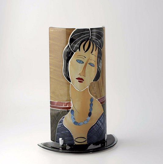 Modigliani - Jeanne Hébuterne con collana - Portalampada da tavolo