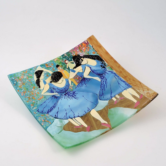 Degas - Blue Dancers - Table-top square plate